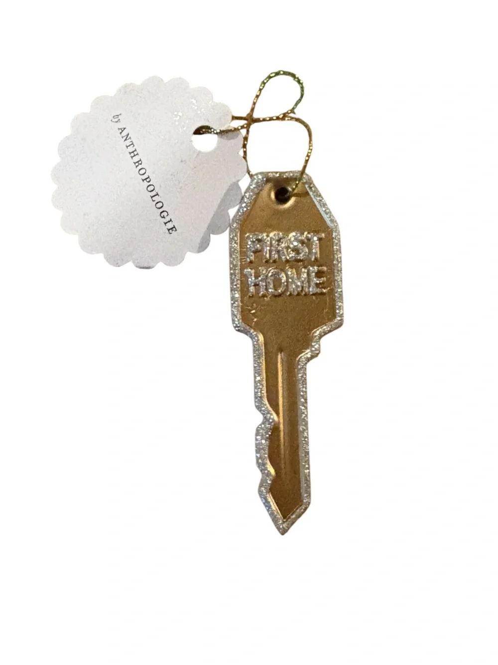 ANTHROPOLOGIE➕NWT First Home Glass Key Ornament